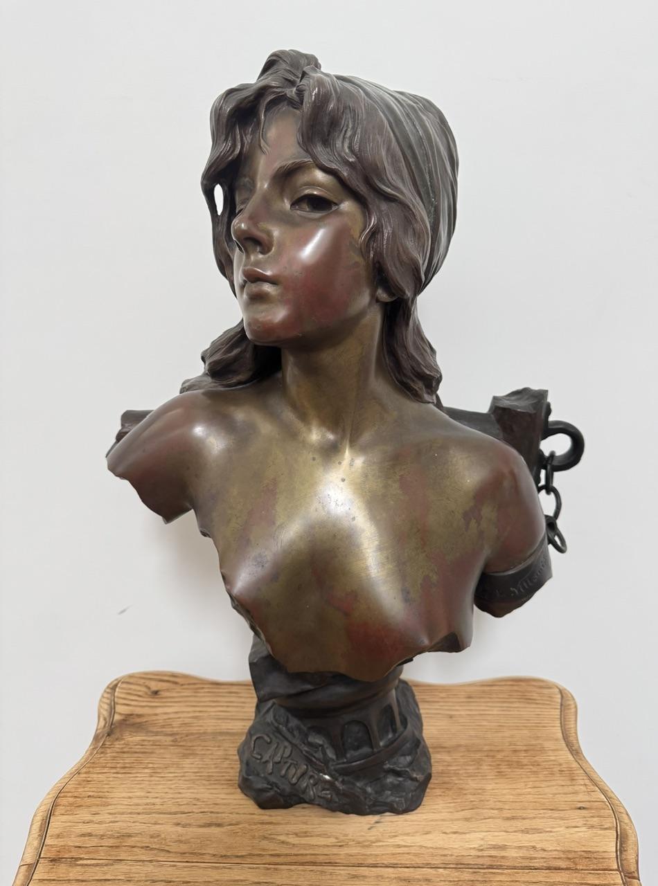 E Villanis Large 19th Century Bronze Sculpture ‘capture’ (1 of 13) E Villanis Large 19th Century Bronze Sculpture ‘capture’ (1 of 13)