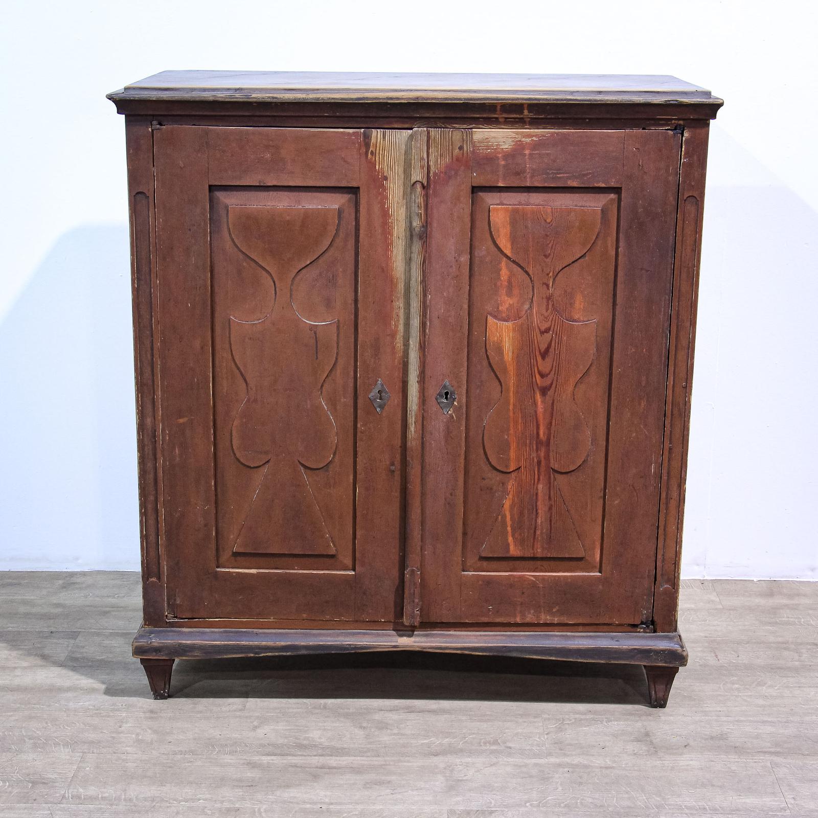Scandinavian Provincial Baroque Painted Two Door Cupboard (1 of 15)