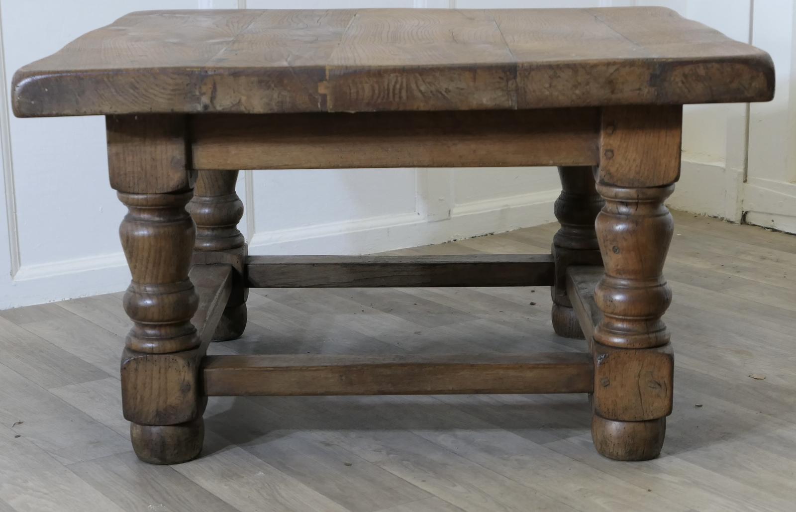 Heavy Oak Plank Farmhouse Coffee Table (1 of 8)