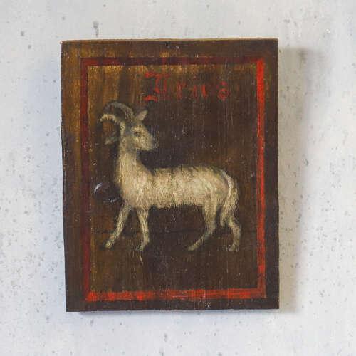 Aries 19th Century Zodiac Panel from a Cupboard (1 of 5)