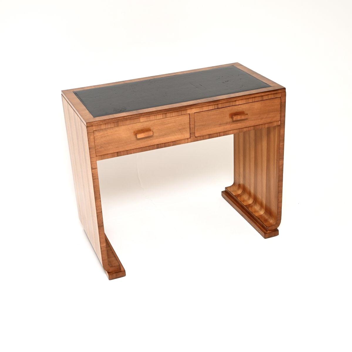 Art Deco Walnut Leather Top Desk (1 of 10) Art Deco Walnut Leather Top Desk (1 of 10)