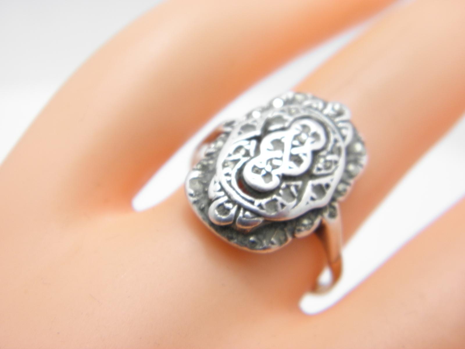 Antique 9ct Rose Gold Ag Nouveau Signet Ring Size N 1/2 (US Size 7) C1880 (1 of 17)