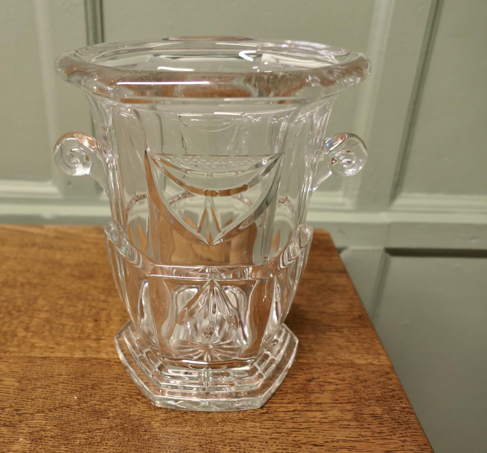 Hand Cut Crystal Champaign Ice Bucket Signed Cristal de Flandre (1 of 6) Hand Cut Crystal Champaign Ice Bucket Signed Cristal de Flandre (1 of 6)