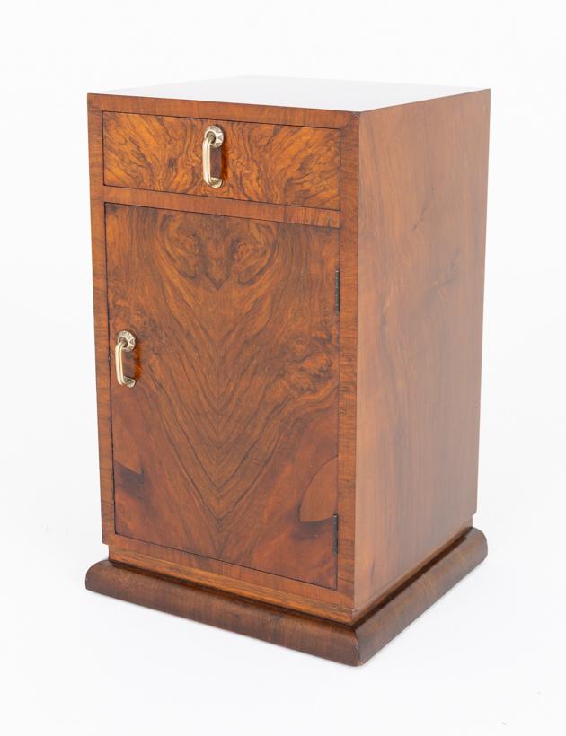 Art Deco Walnut Bedside Cabinet (1 of 6) Art Deco Walnut Bedside Cabinet (1 of 6)