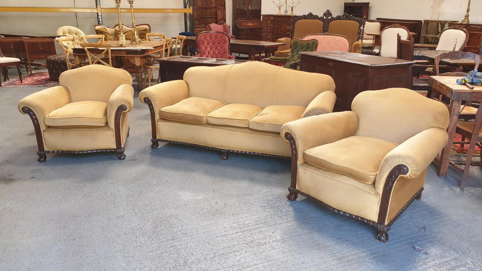 Excellent Mahogany Three Piece Suite (1 of 1) Excellent Mahogany Three Piece Suite (1 of 1)