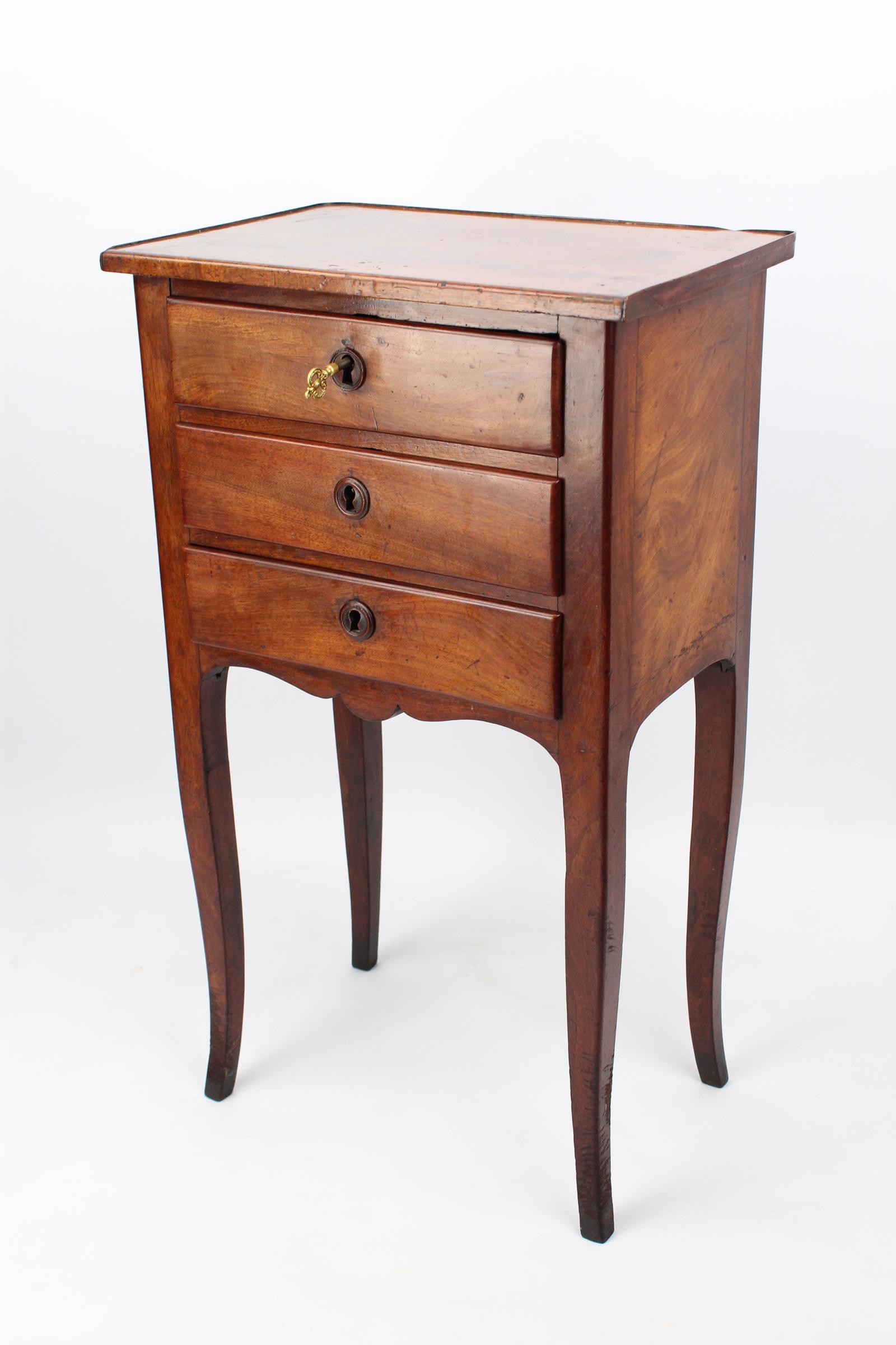 Antique French Fruitwood Bedside Chest / Side Table (1 of 16)