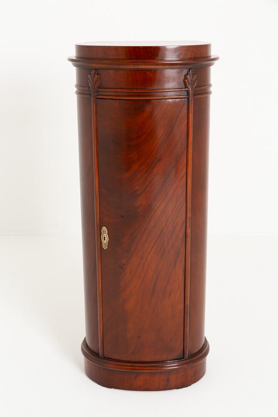 Unusual Mahogany Oval Side Cabinet (1 of 4)