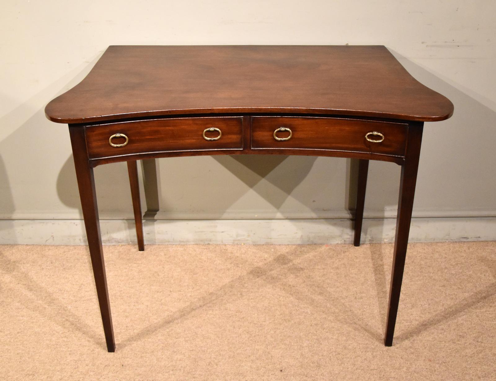 Stamped Gillows Lancaster 18th Concave Side Table (1 of 9)
