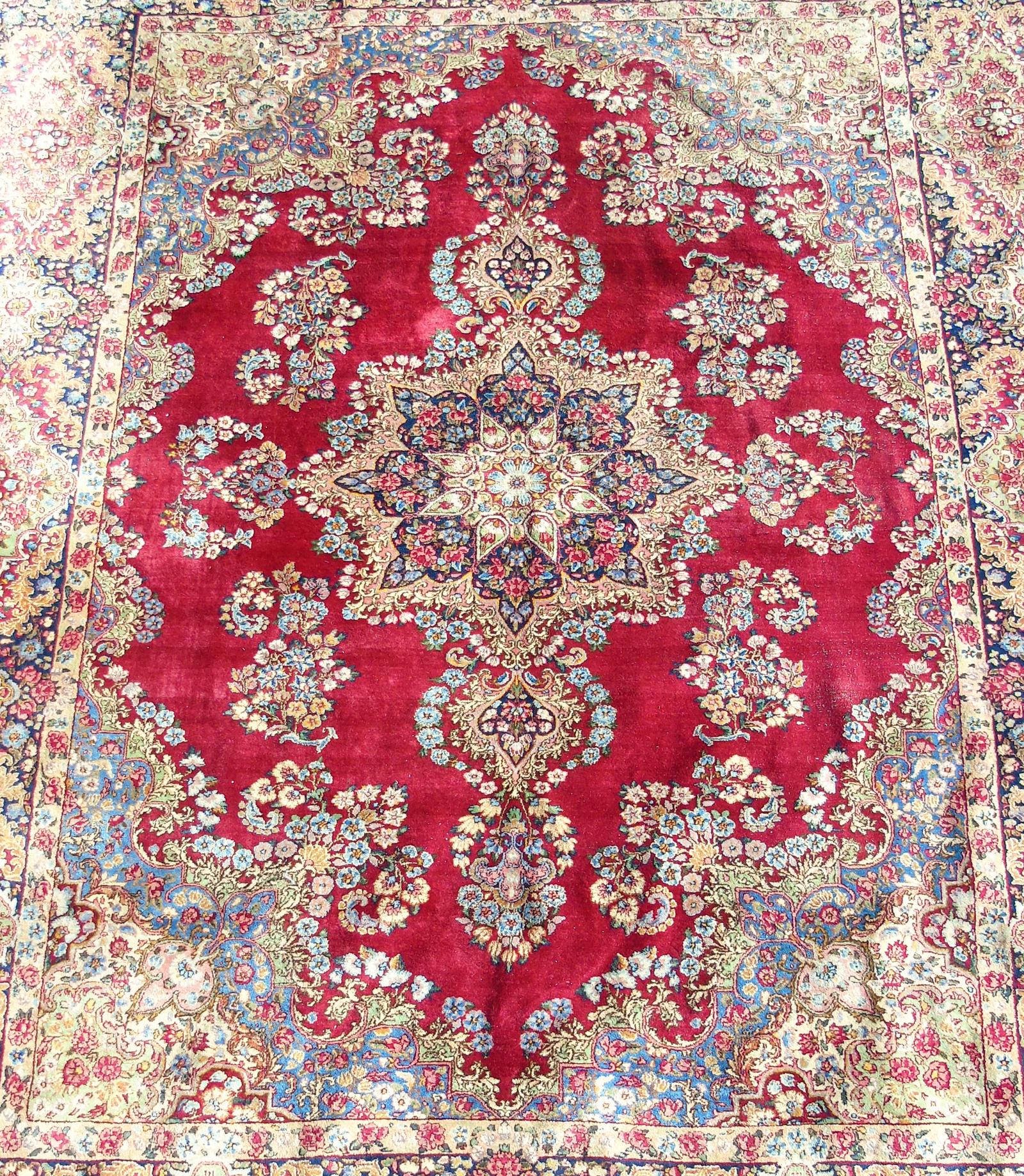 Good Antique Kirman Carpet Room Size (1 of 10)