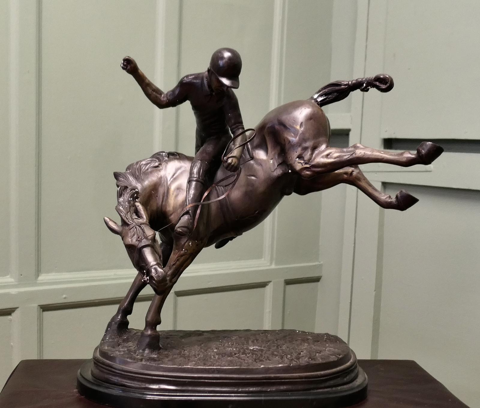 French Bronze Sculpture, Polo Player on Horse Back (1 of 6) French Bronze Sculpture, Polo Player on Horse Back (1 of 6)