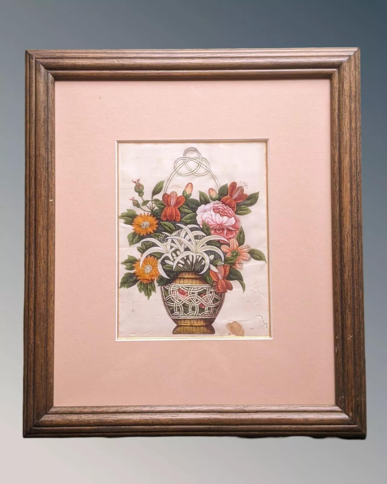 Antique Chinese Watercolour Flowers (1 of 7) Antique Chinese Watercolour Flowers (1 of 7)