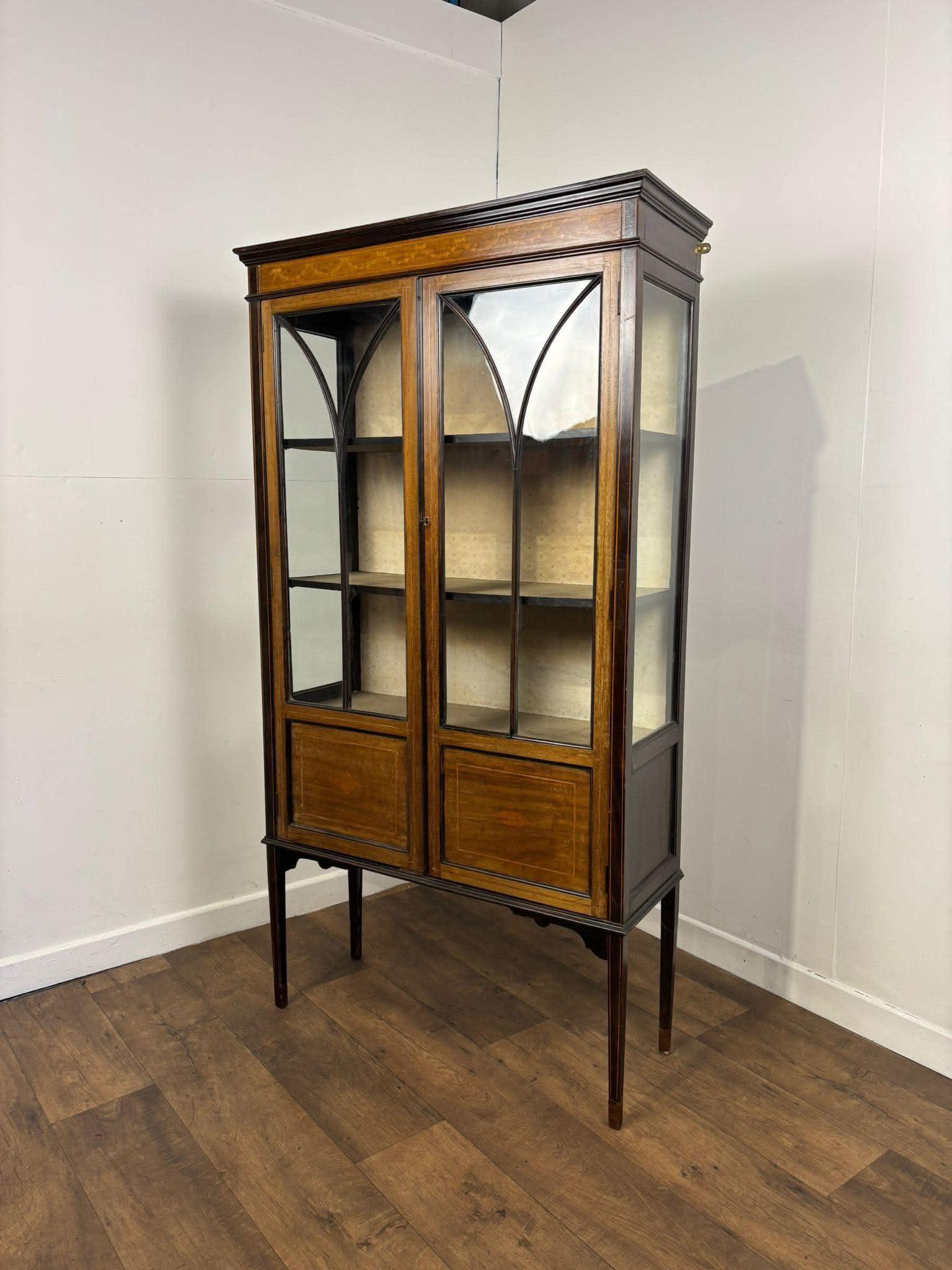 Edwardian Mahogany Inlaid Display Cabinet (1 of 14) Edwardian Mahogany Inlaid Display Cabinet (1 of 14)