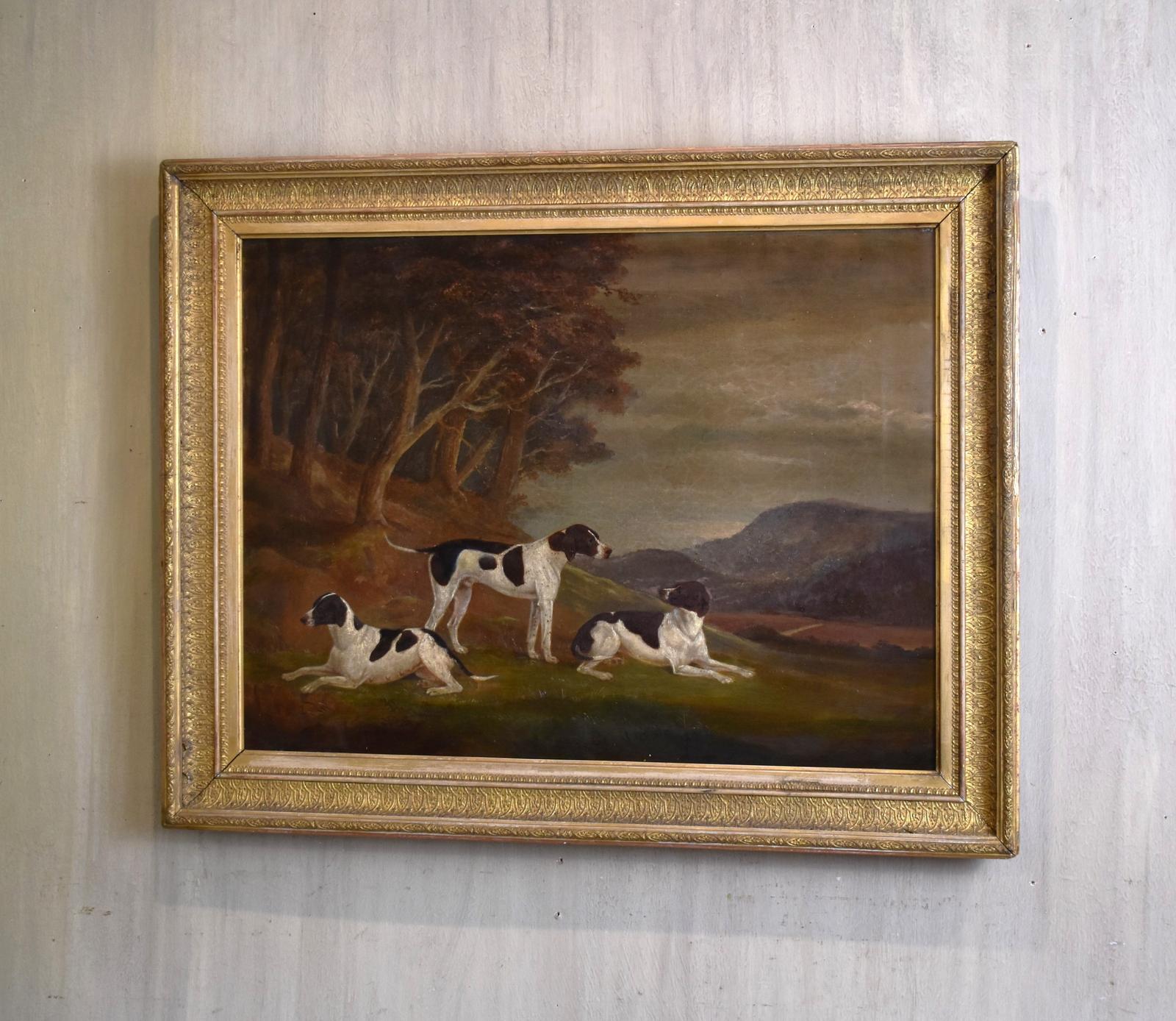Fine Victorian Oil Painting of Dogs in Landscape (1 of 8) Fine Victorian Oil Painting of Dogs in Landscape (1 of 8)