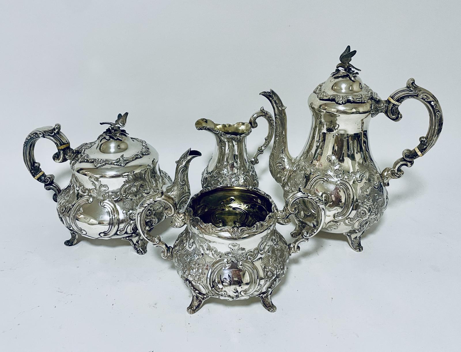 Victorian 4 Piece Silver Tea Set (1 of 29)