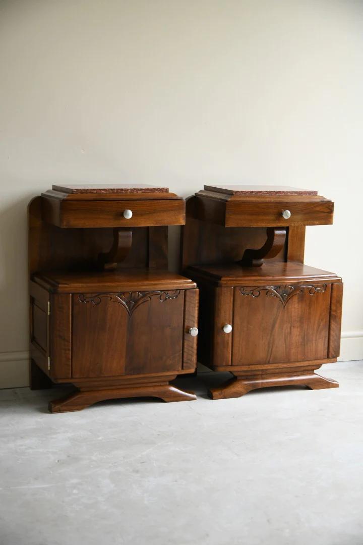 Pair French Art Deco Bedside Cabinets (1 of 12) Pair French Art Deco Bedside Cabinets (1 of 12)