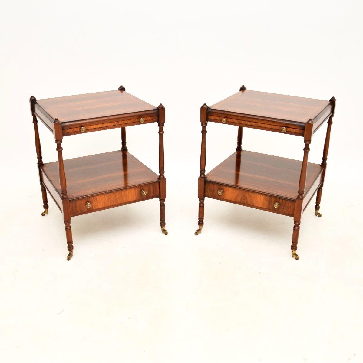 Pair of Georgian Style Rosewood Side Tables (1 of 12) Pair of Georgian Style Rosewood Side Tables (1 of 12)