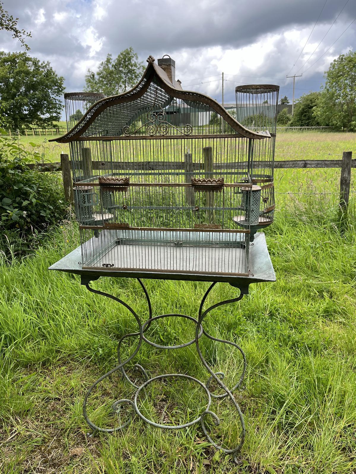 Antique Birdcage on Stand (1 of 3)