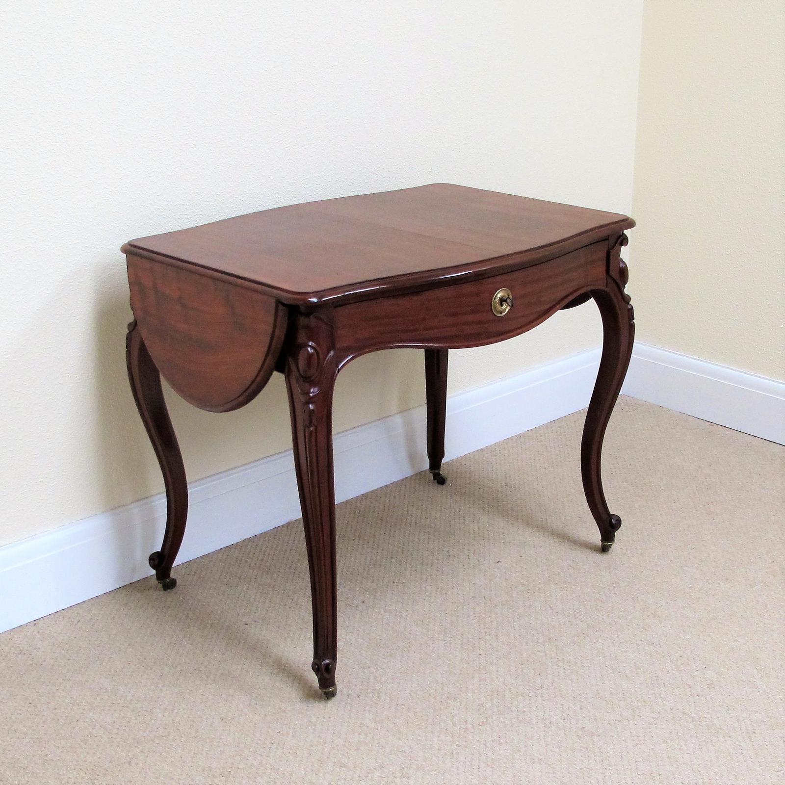 French Mahogany Drop Flap Centre Table (1 of 11)