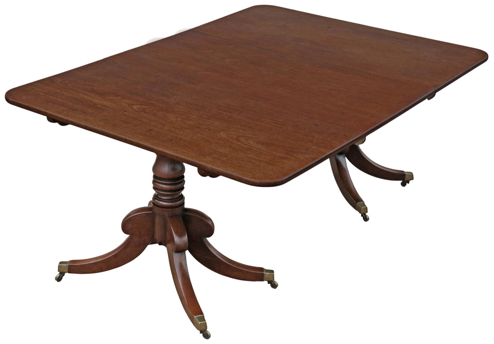 Antique Early 19th Century Georgian Twin Pedestal Dining Table - Fine Quality (1 of 12) Antique Early 19th Century Georgian Twin Pedestal Dining Table - Fine Quality (1 of 12)