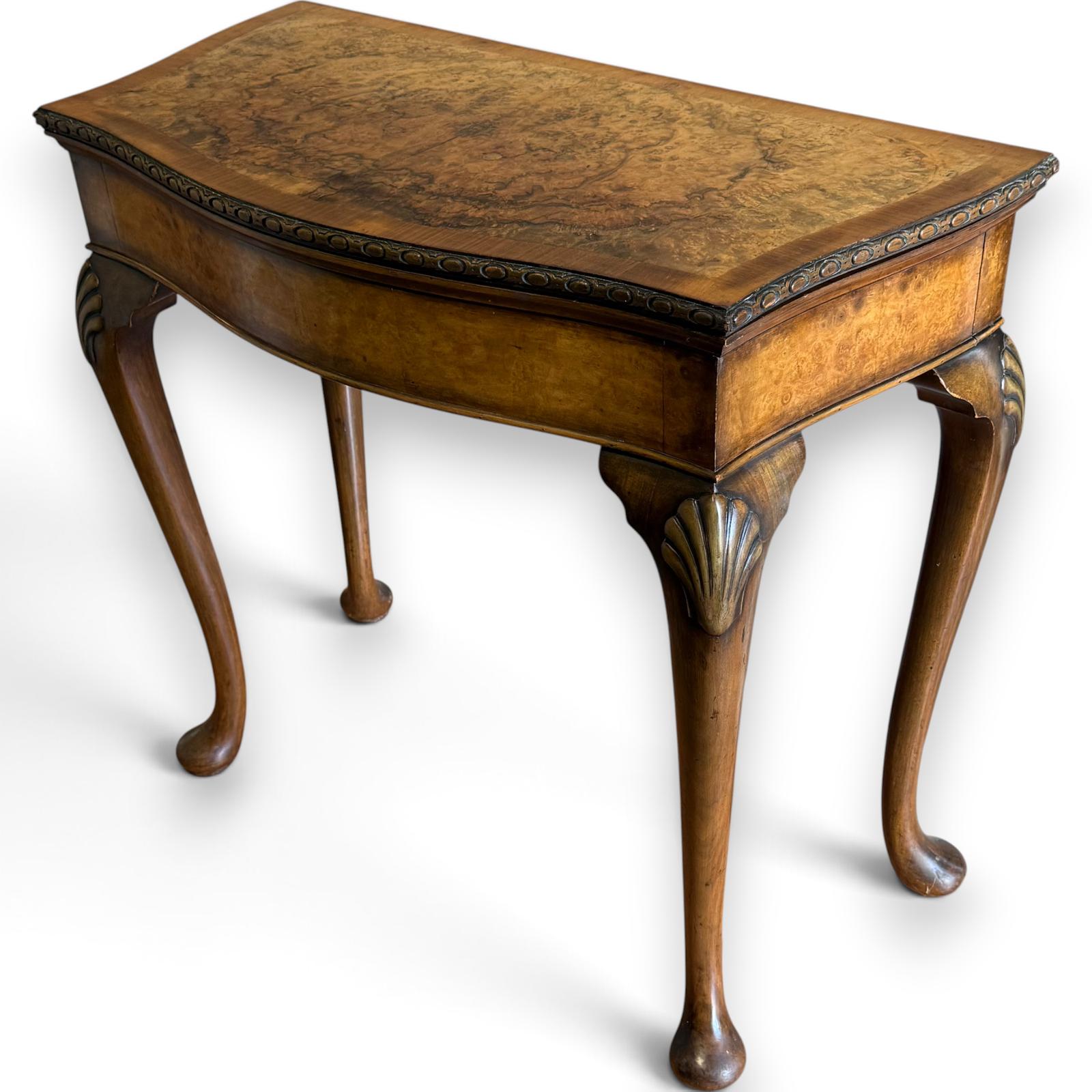 Late Victorian Burr Walnut Georgian Revival Card Table Circa 1890 (1 of 7) Late Victorian Burr Walnut Georgian Revival Card Table Circa 1890 (1 of 7)