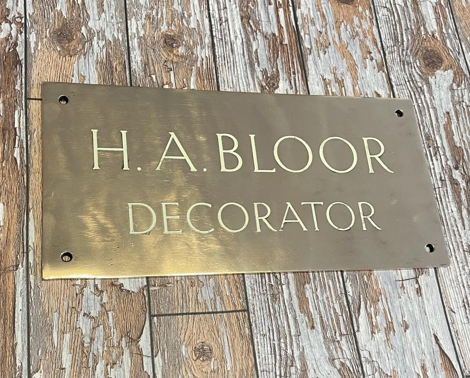 Decorators Brass Sign (1 of 3)