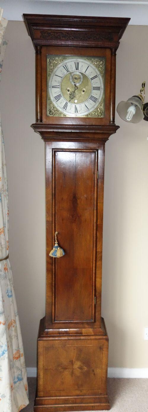 Early Georgian Walnut 8 Day Grandfather Longcase Clock - John Harrington - London A.1733 c1740 (1 of 11)