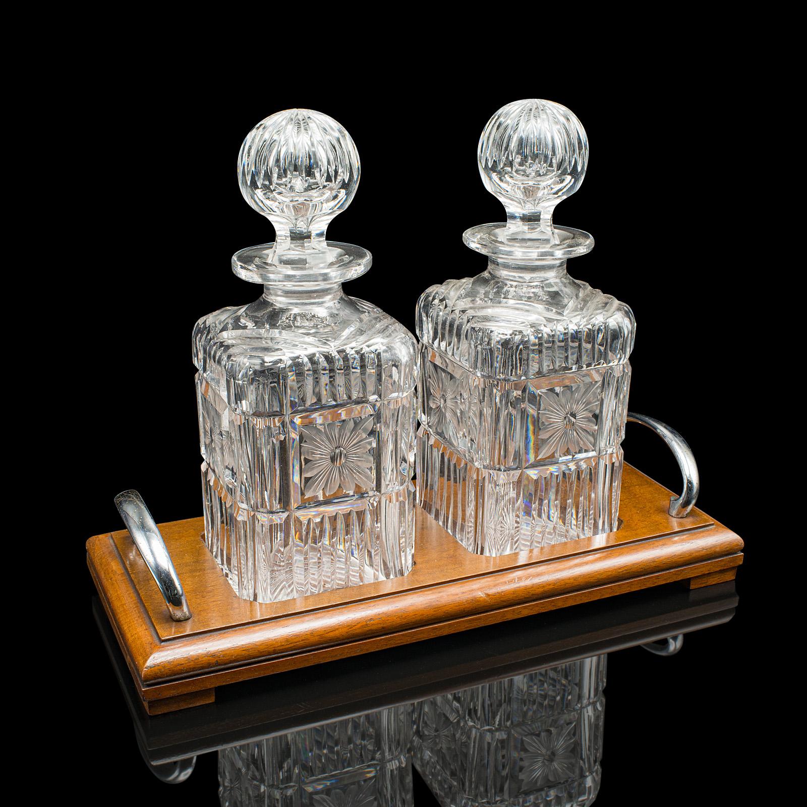 Pair of Antique Decanter Service, Crystal Glass - English - Mappin & Webb - Edwardian (1 of 12)