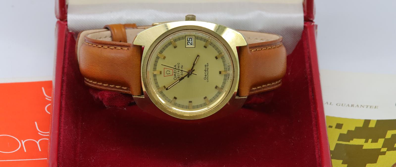 1974 Omega Geneve F300hz, Box and Papers (1 of 8) 1974 Omega Geneve F300hz, Box and Papers (1 of 8)