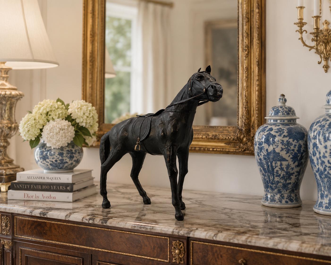 Liberty & Co Style Leather-bound Horse Sculpture Statue Mid Century Vintage (1 of 23) Liberty & Co Style Leather-bound Horse Sculpture Statue Mid Century Vintage (1 of 23)