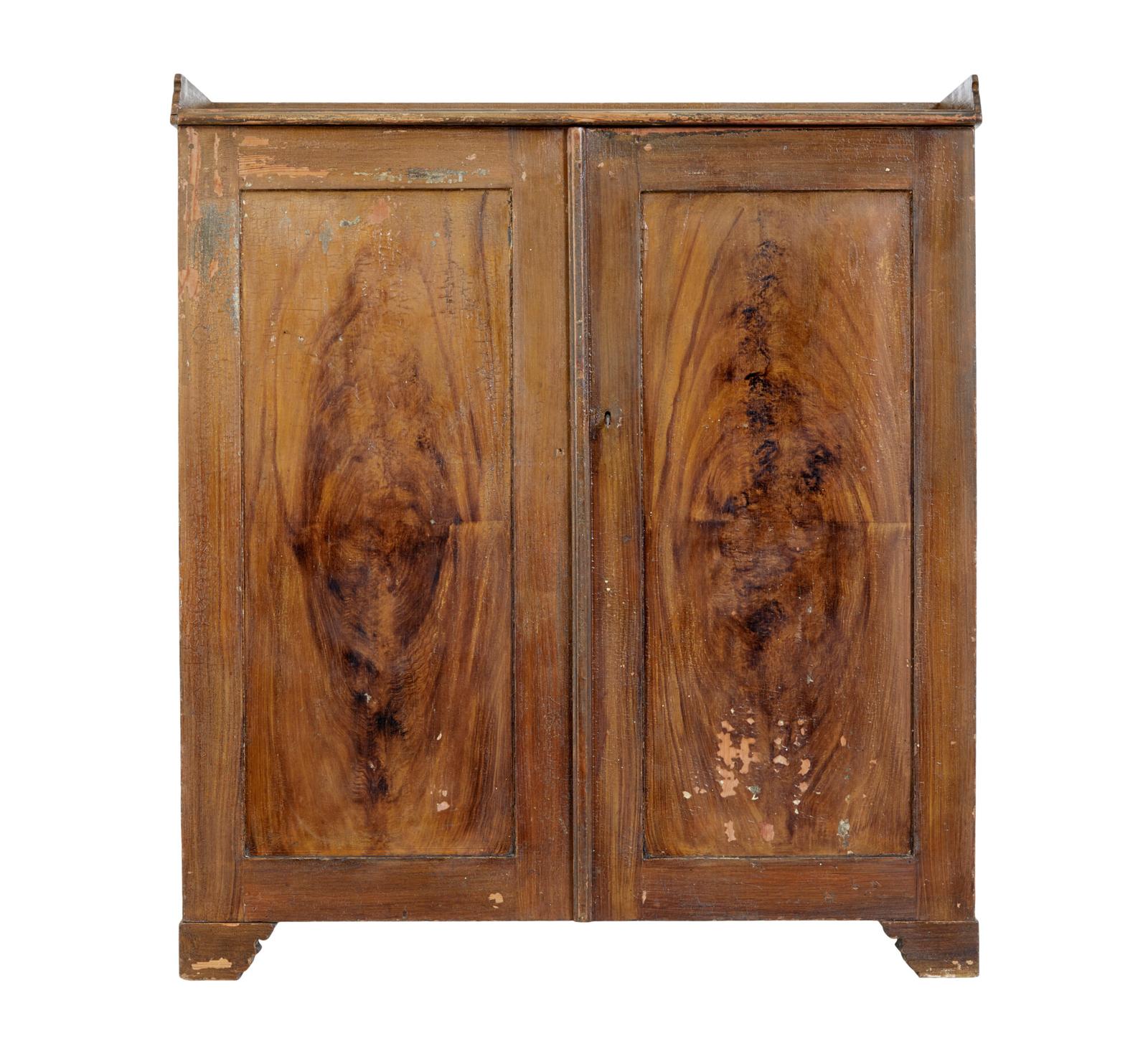 Swedish 19th Century Rustic Painted Pine Cupboard (1 of 10)