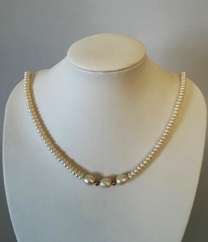 Art Deco 9ct Gold & Freshwater Pearl Necklace (1 of 6)