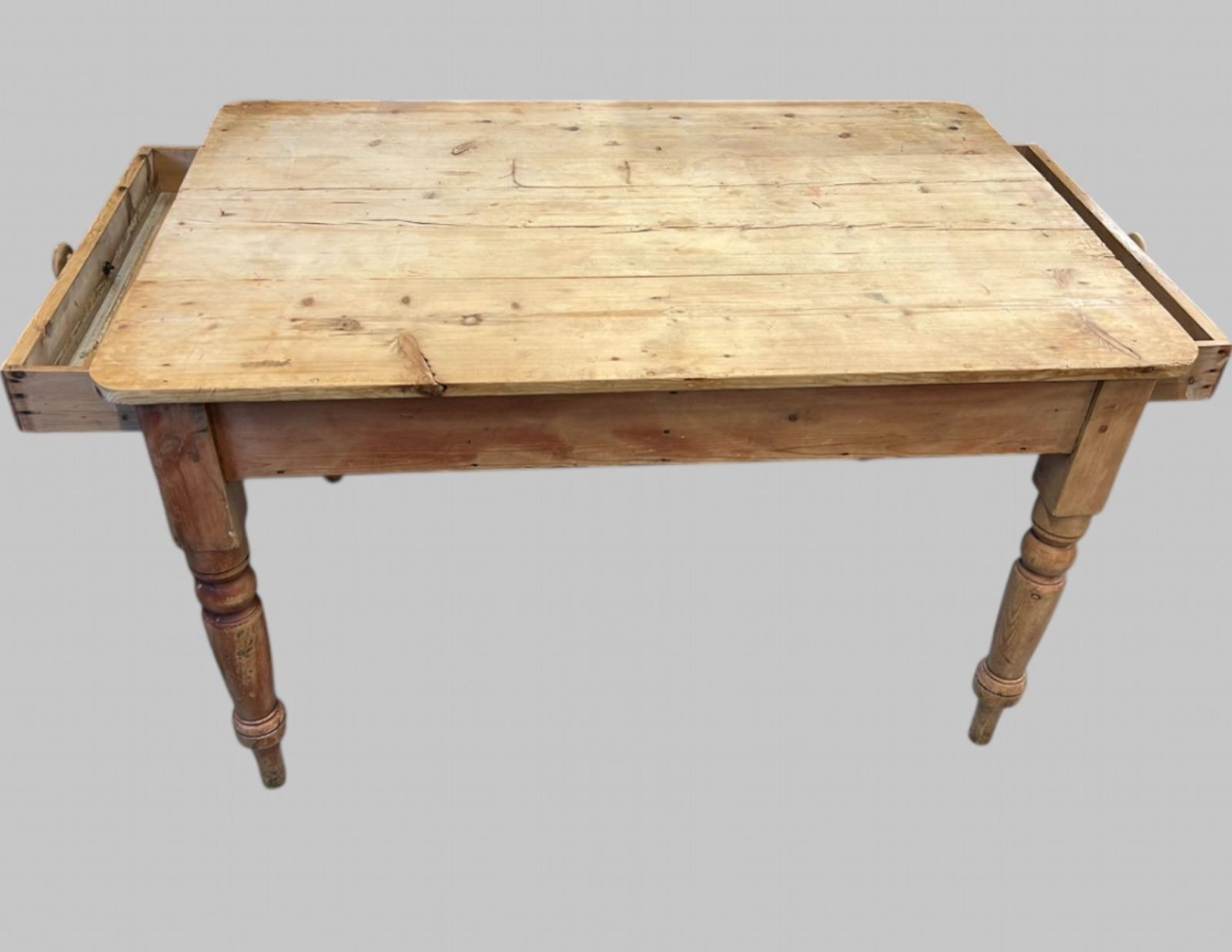 19th Century French Provincial Pine Farmhouse Table (1 of 7) 19th Century French Provincial Pine Farmhouse Table (1 of 7)