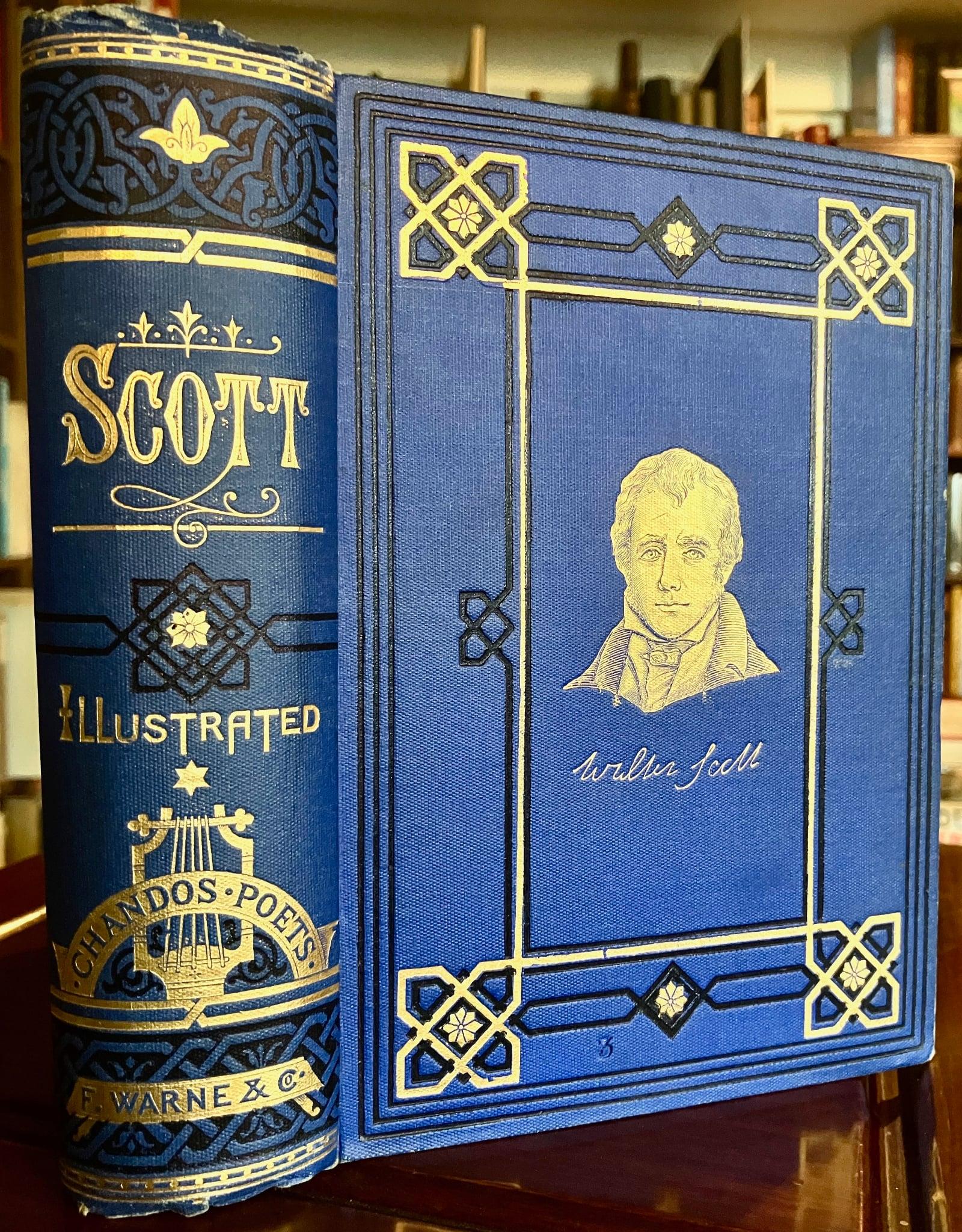 1880 Poetical Works of Sir Walter Scott Fine Gilt Decorated Binding Illustrated (1 of 4)