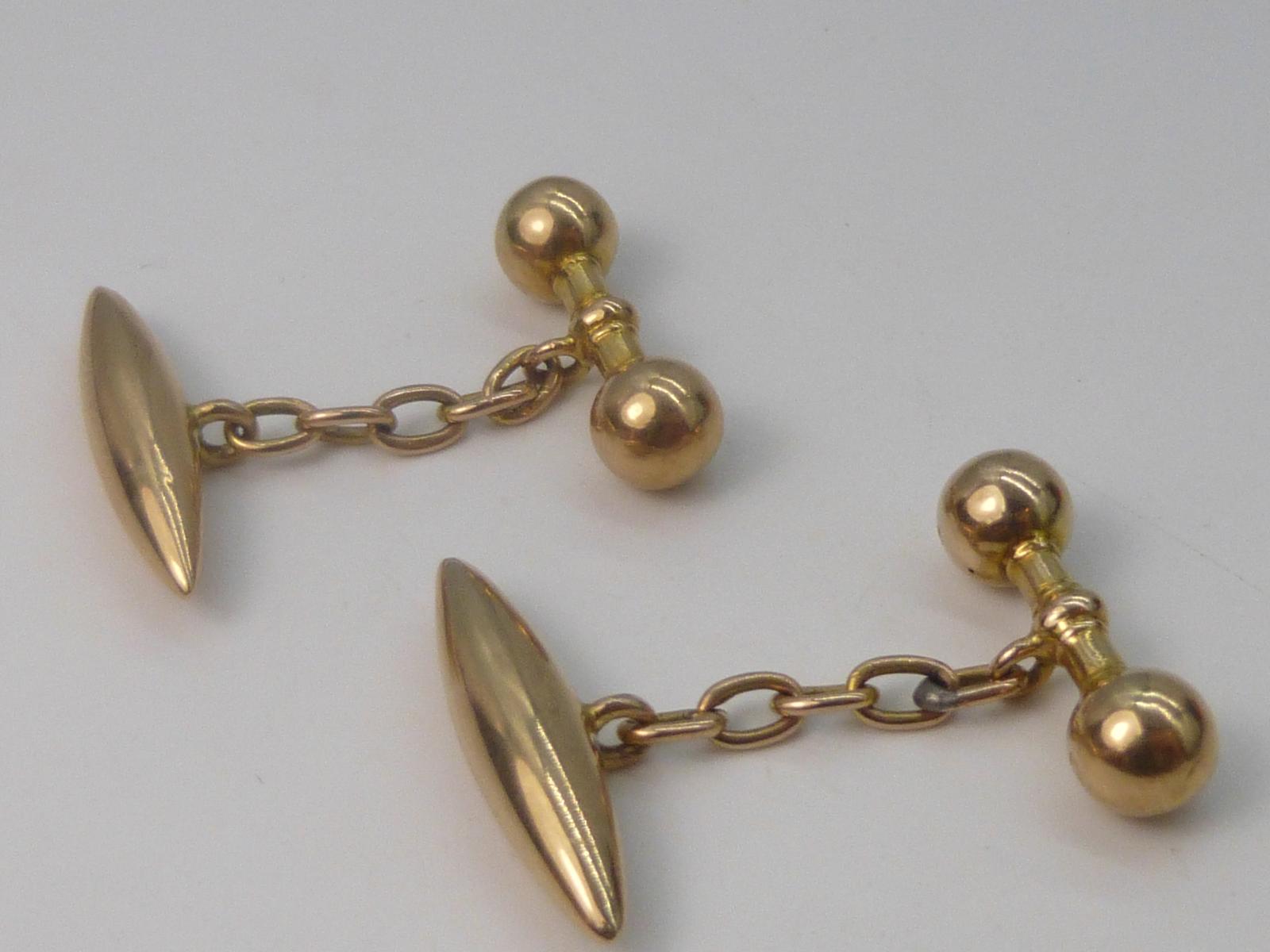 Edwardian Rose Gold Cufflinks (1 of 5)