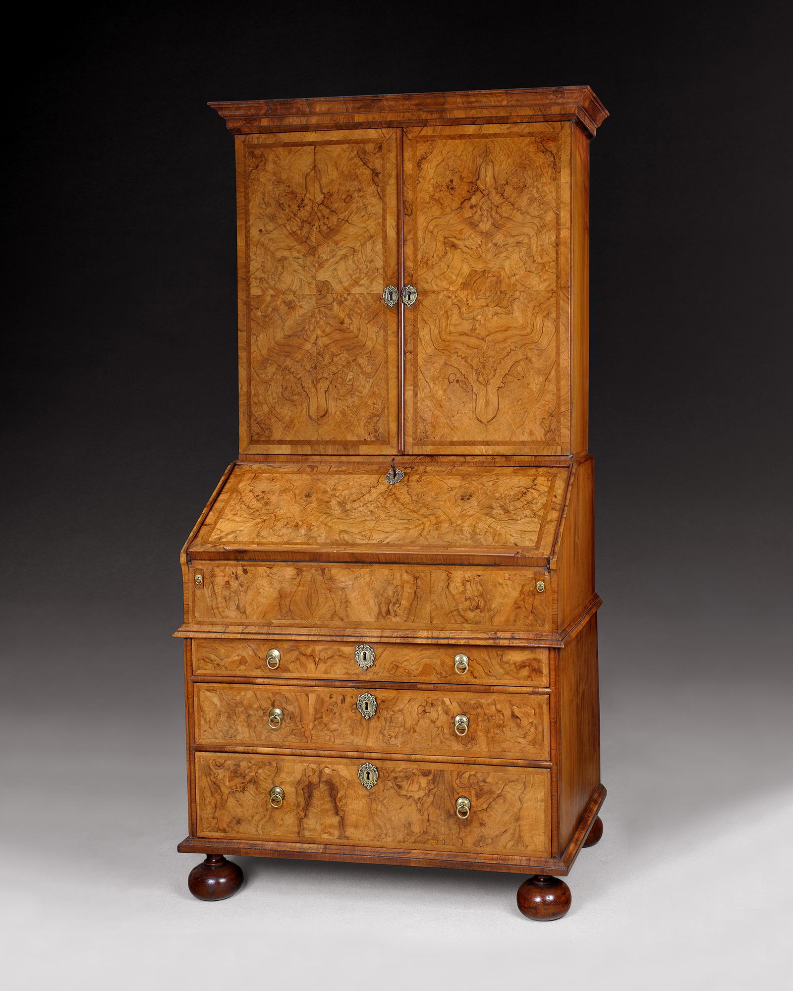 James Ii/william and Mary Period  Walnut Bureau Cabinet (1 of 7)