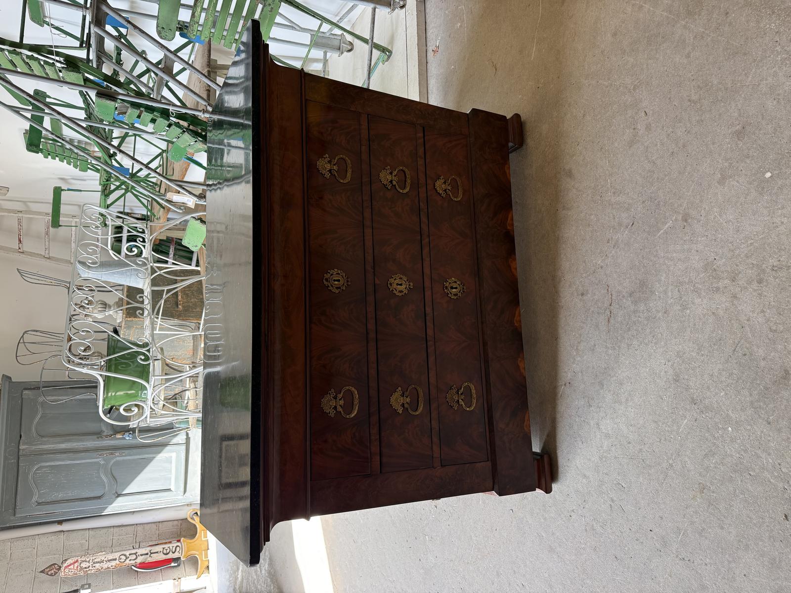 19th Century Mahogany Commode with Marble Top (1 of 10) 19th Century Mahogany Commode with Marble Top (1 of 10)