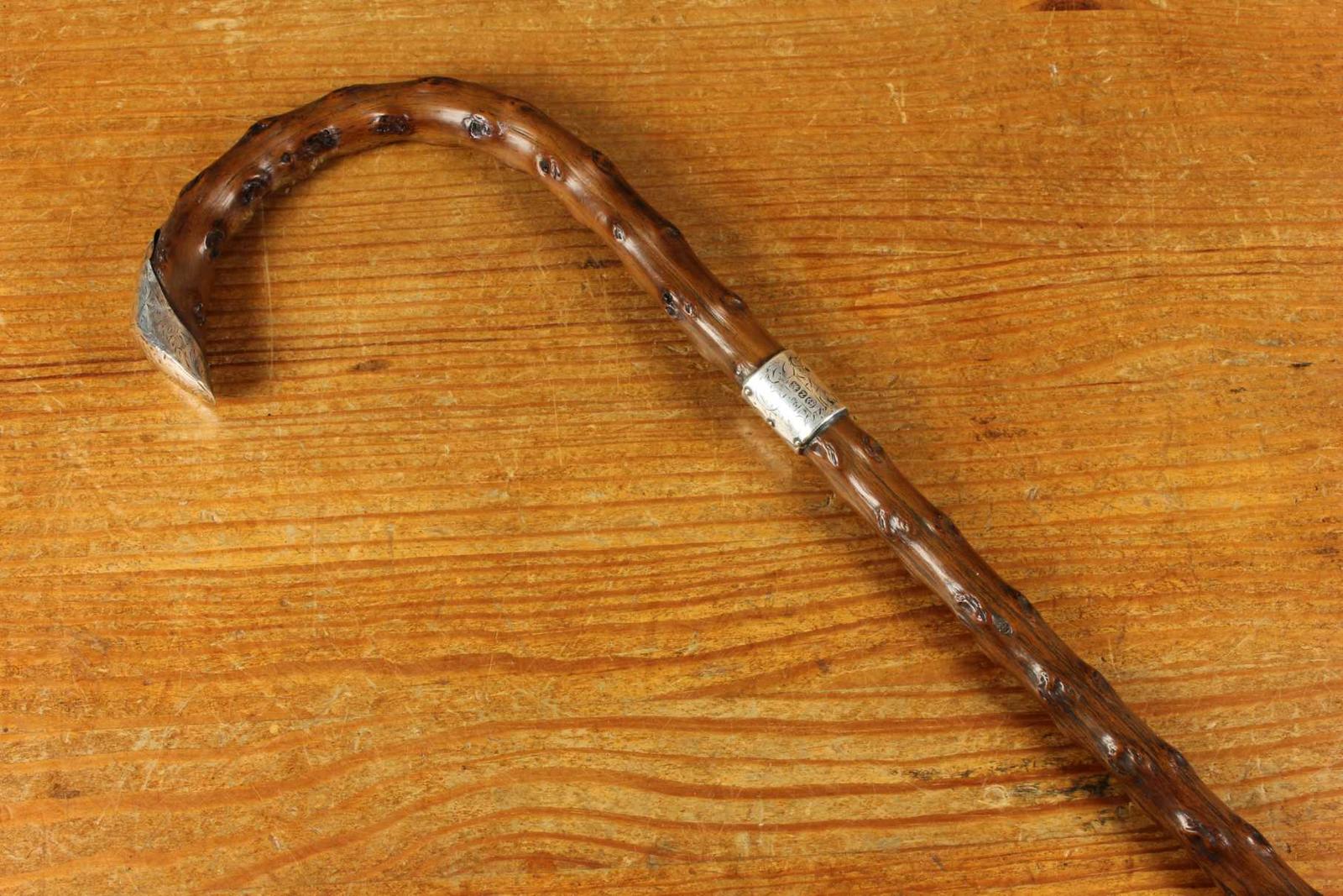Antique Silver Thorn Wood Walking Stick Cane. Crook. Jonathan Howell 1899 (1 of 24) Antique Silver Thorn Wood Walking Stick Cane. Crook. Jonathan Howell 1899 (1 of 24)