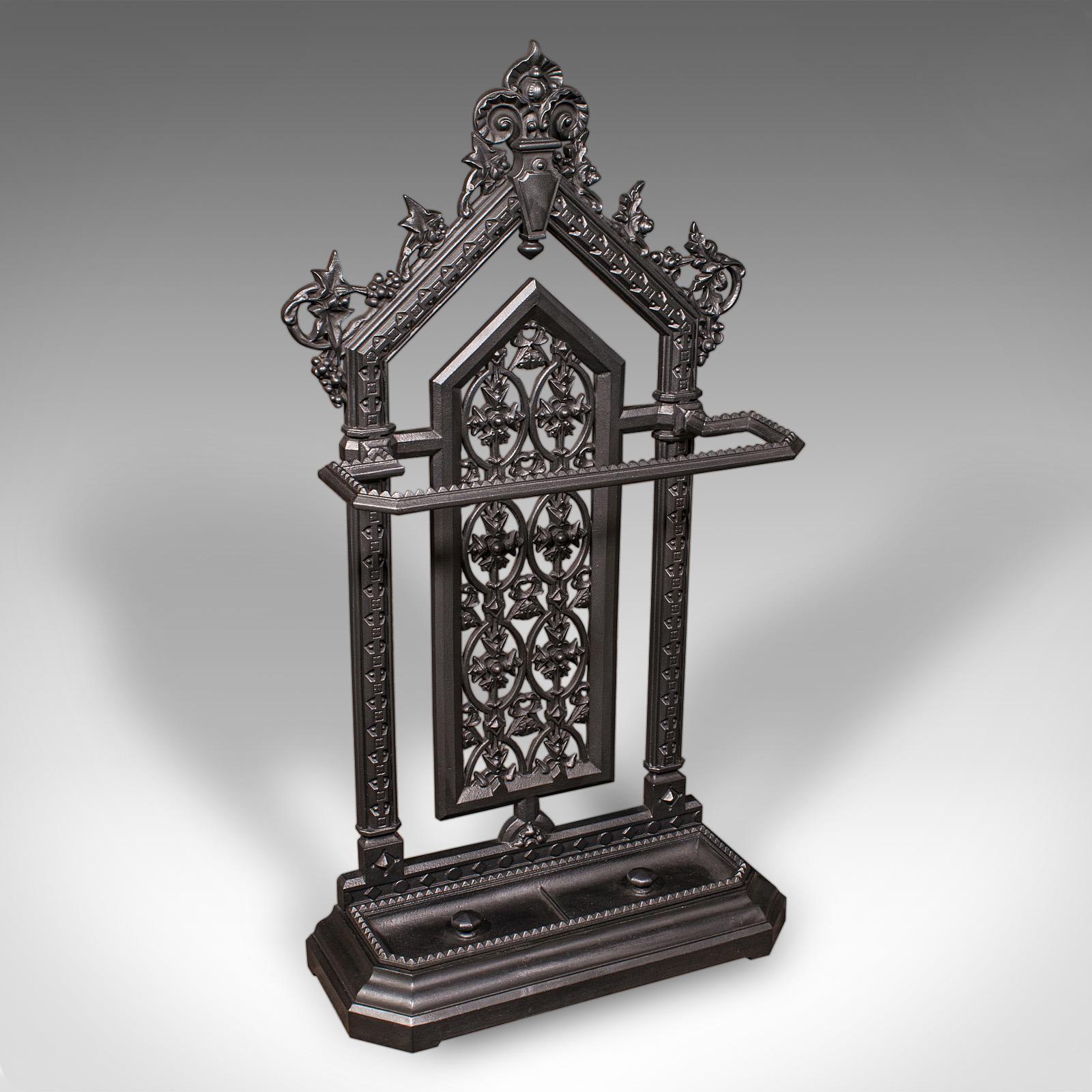 Tall Antique Hallway Stick Stand, English, Umbrella Rack - Victorian c.1870 (1 of 10)