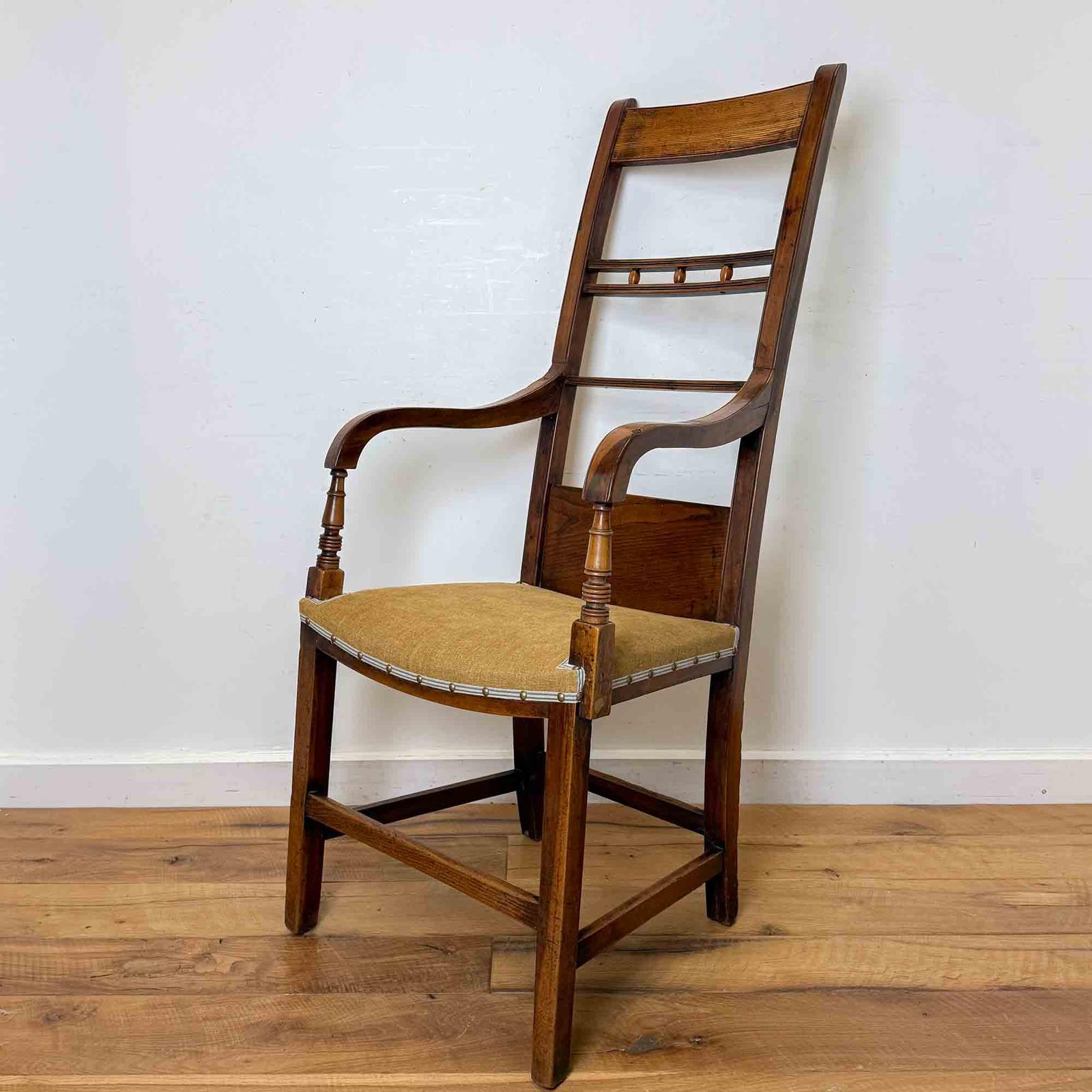 Regency Period Fruitwood and Elm High Back Chair (1 of 22) Regency Period Fruitwood and Elm High Back Chair (1 of 22)
