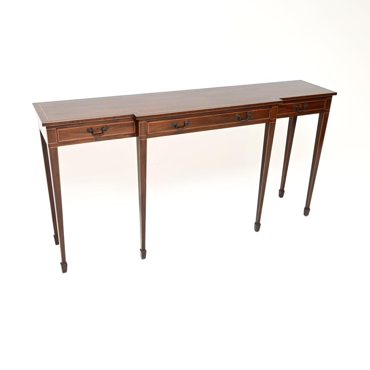 Large Antique Inlaid Mahogany Console Table (1 of 10) Large Antique Inlaid Mahogany Console Table (1 of 10)