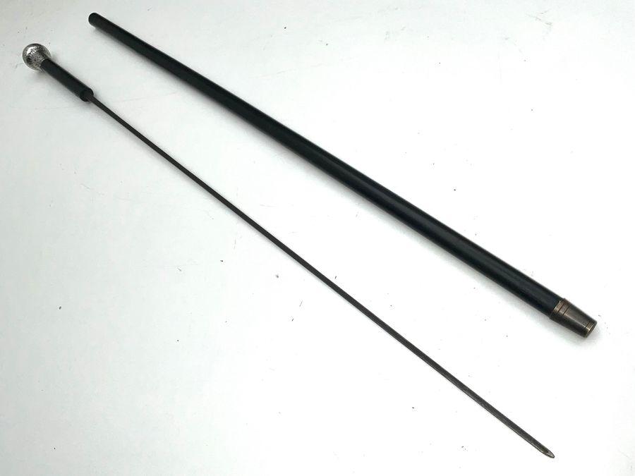 Gentleman’s Walking Silver Topped Walking Stick / Sword Stick (1 of 25)