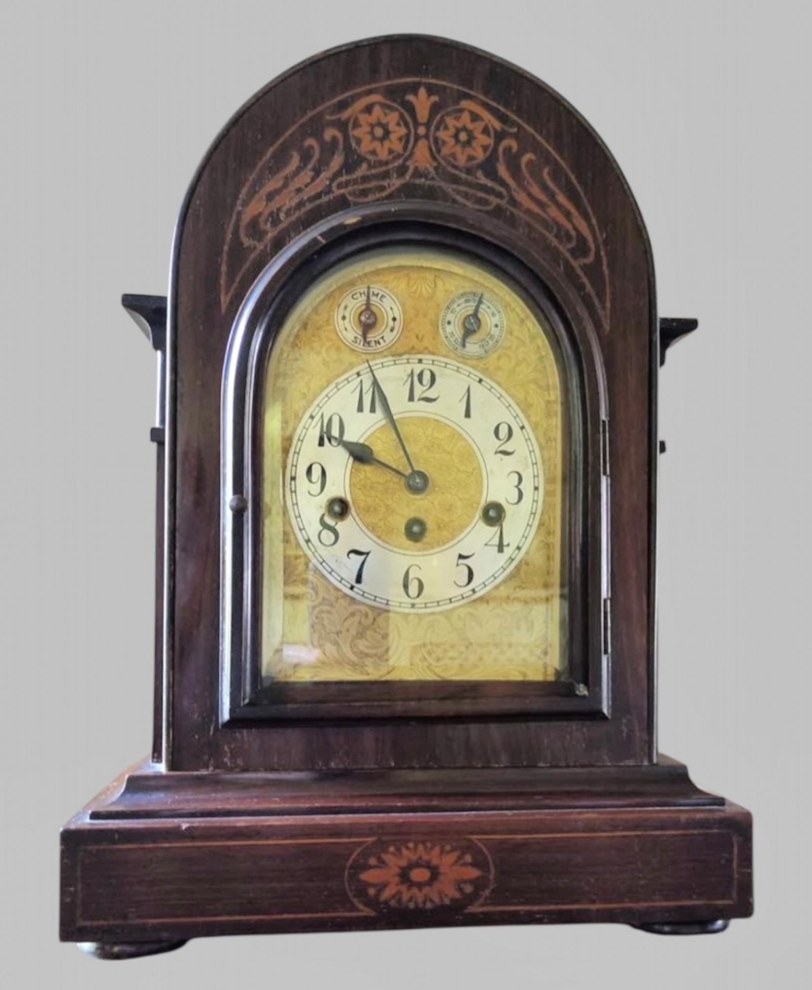 Attractive Junghans German Mantel Clock c.1900 (1 of 7)