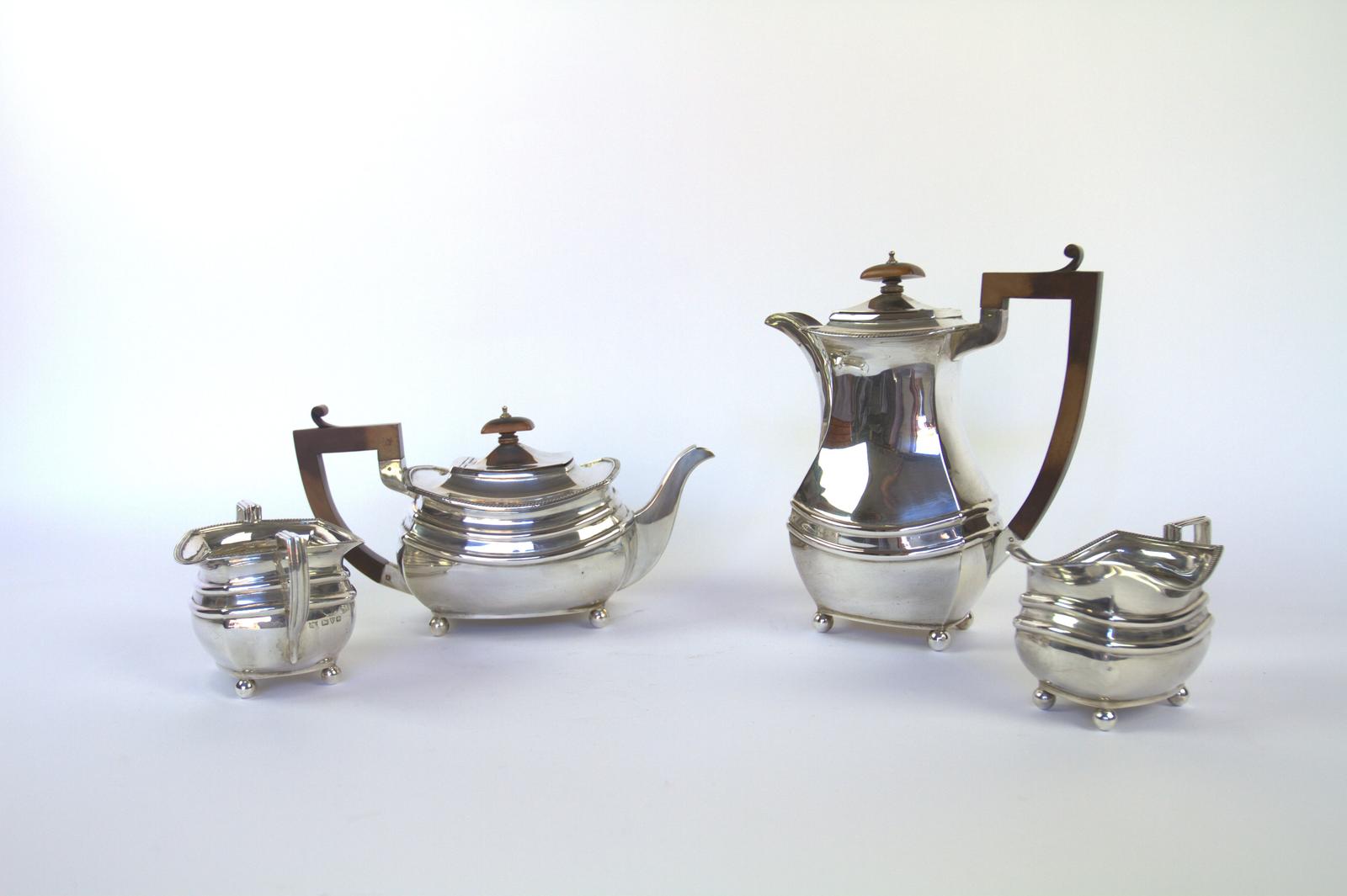 Fine Art Deco Silver 4pc Tea & Coffee Set Chester 1931 (1 of 25)