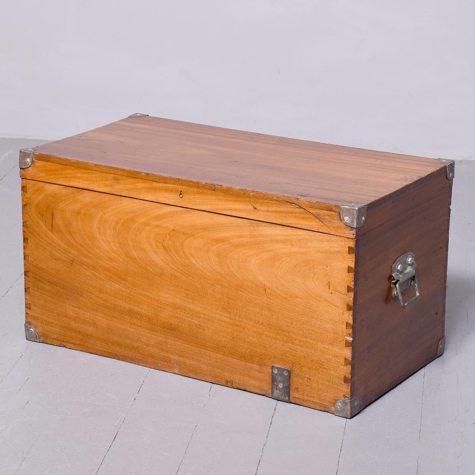 Mid Victorian Metal-bound Solid Camphor Campaign Trunk (1 of 9)