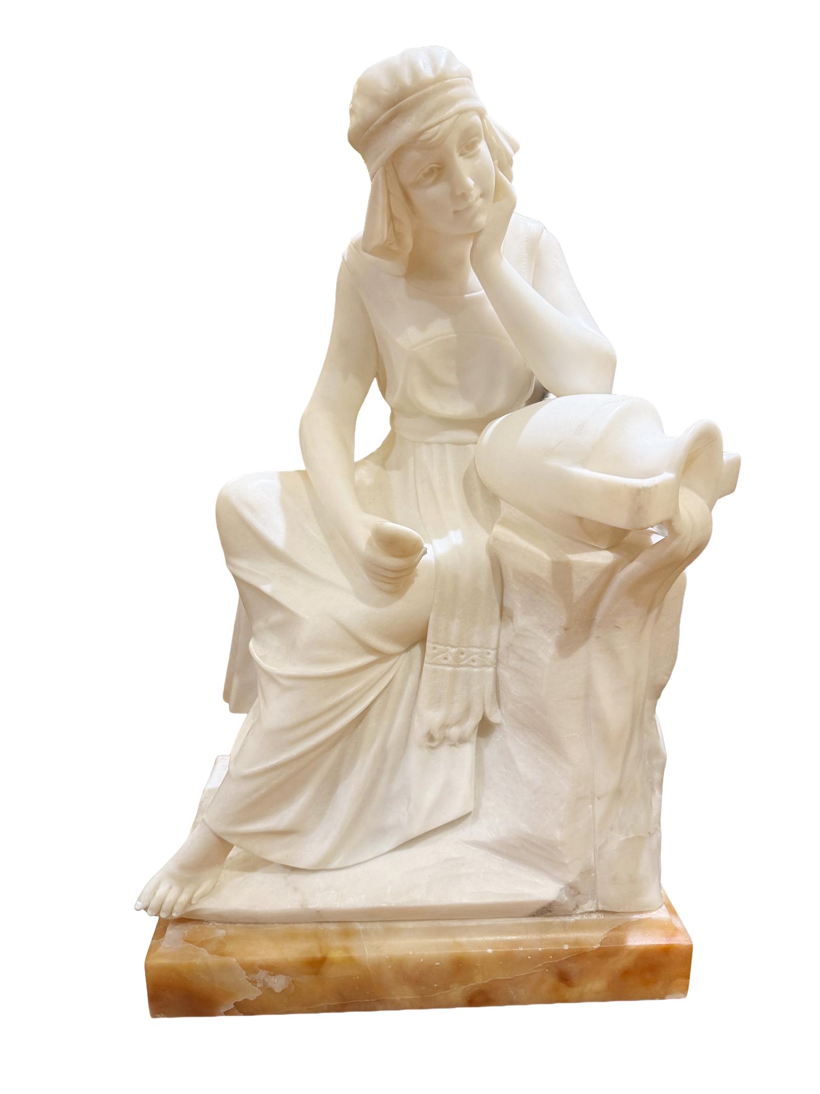 Antique Alabaster Sculpture Figure of Young Maiden (1 of 8) Antique Alabaster Sculpture Figure of Young Maiden (1 of 8)