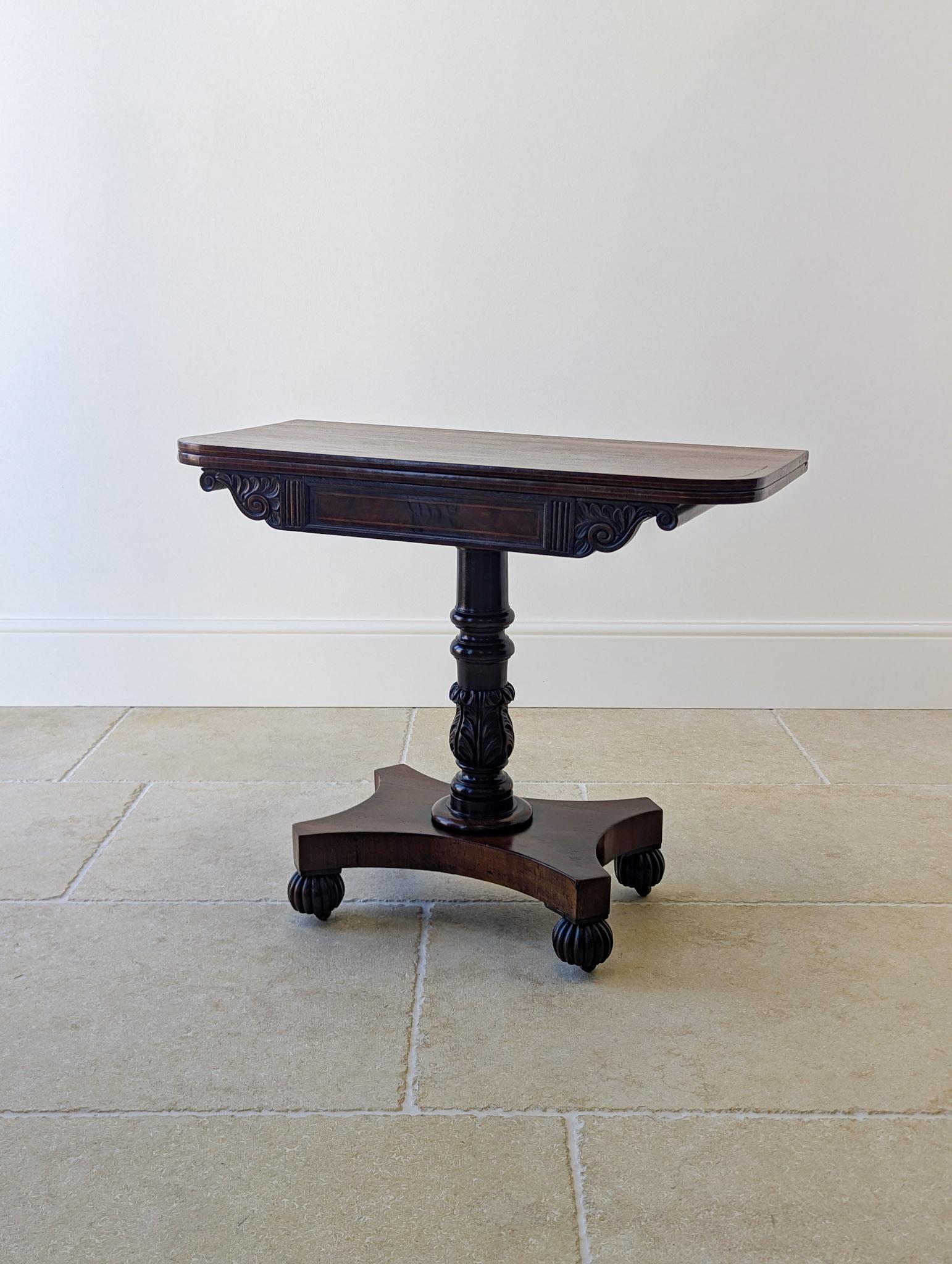 Antique William IV Mahogany Fold-over Tea Table c.1830 (1 of 18) Antique William IV Mahogany Fold-over Tea Table c.1830 (1 of 18)
