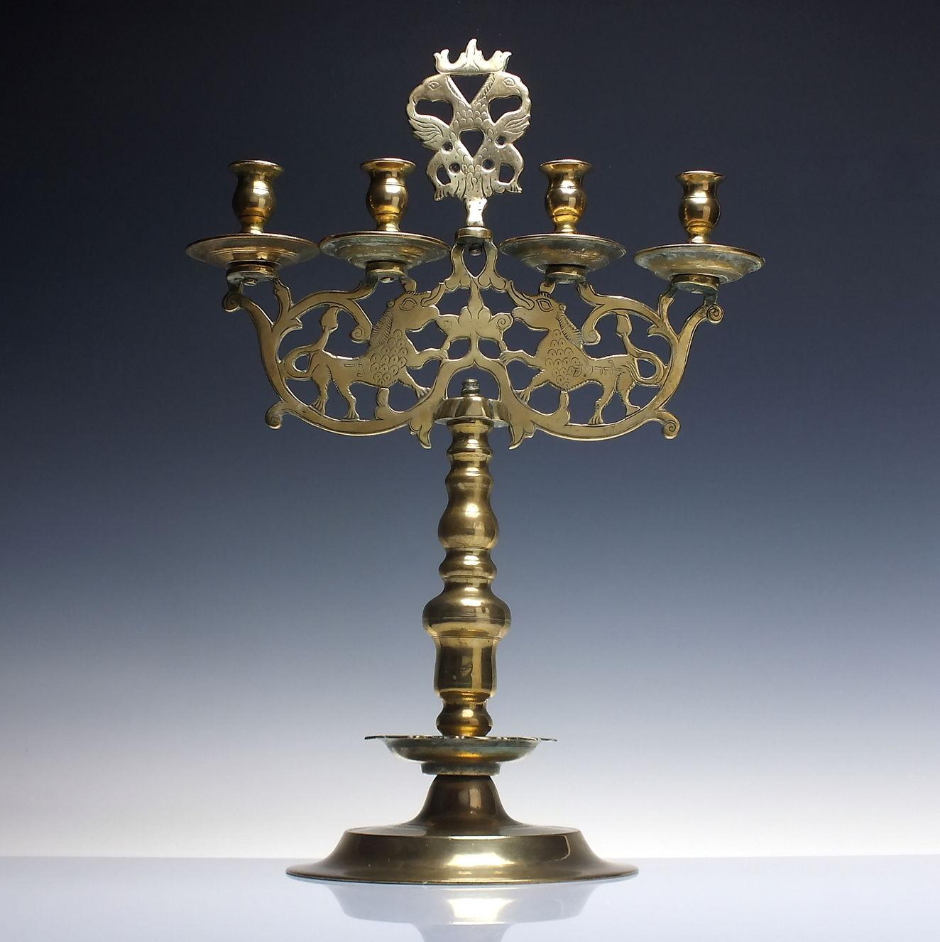 Rare 18th Century Judaica Shabbat/sabbath Brass Candelabra (1 of 9) Rare 18th Century Judaica Shabbat/sabbath Brass Candelabra (1 of 9)