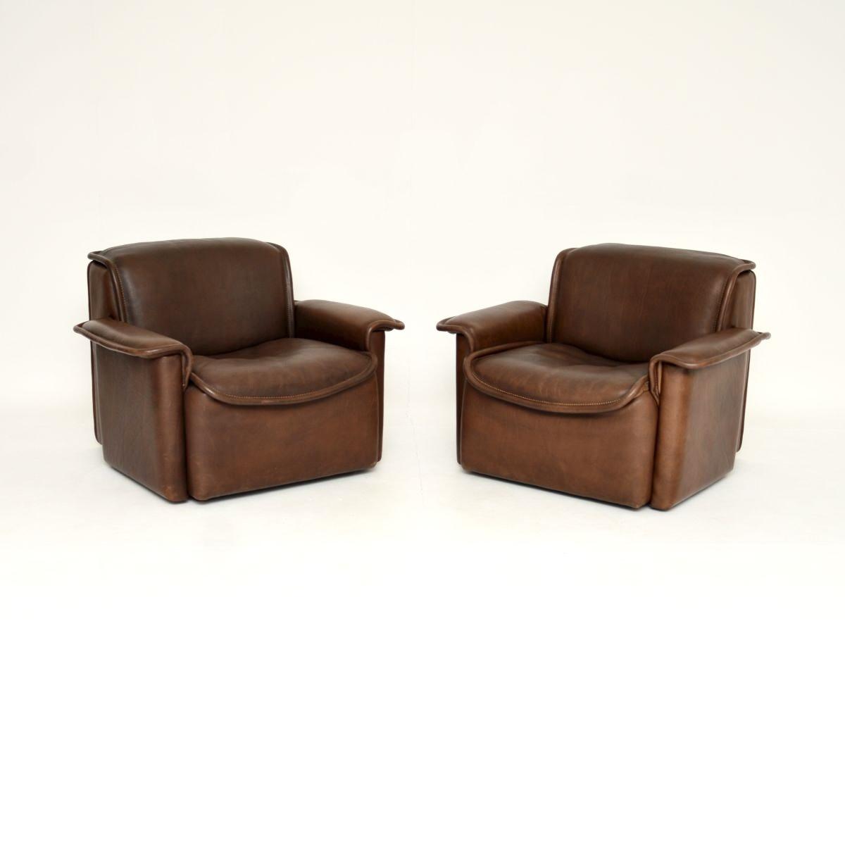 Pair of Vintage Leather DS 12 Armchairs by De Sede (1 of 11)