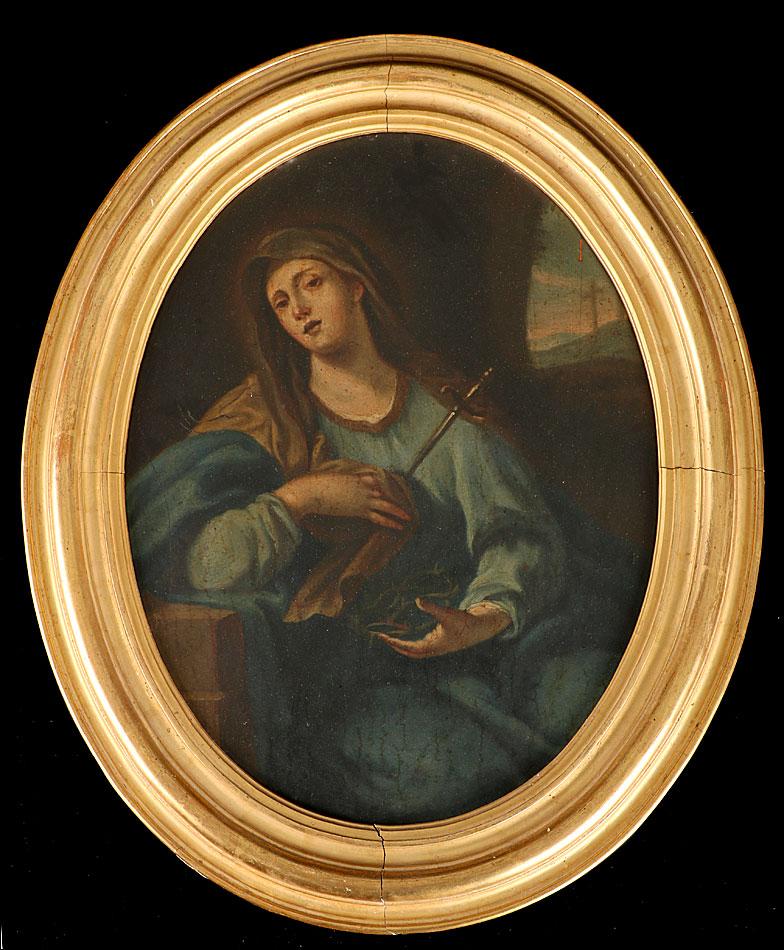 Our Lady of Sorrows, Northern Italian School, Oil on Panel,  1680-1720 (1 of 4)