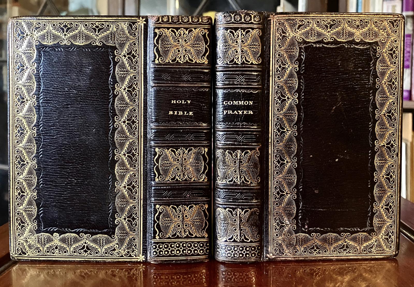 1821 Miniature Holy Bible & Common Prayer Book Fine Gilt & Leather Bindings (1 of 5)